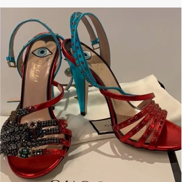 100 % authentic Gucci wangy sandals size 40eu/ 9 us - Picture 1 of 7